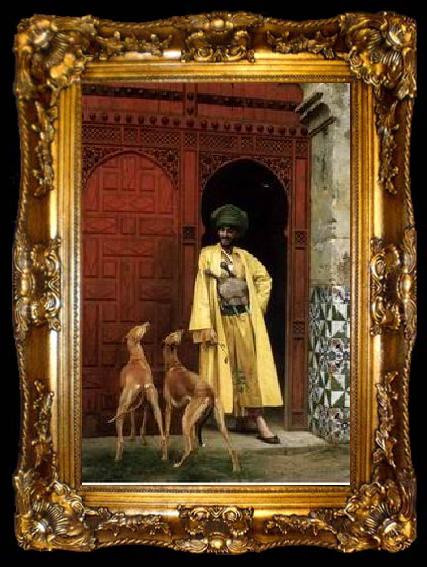 framed  unknow artist Arab or Arabic people and life. Orientalism oil paintings 39, ta009-2